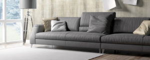 upholstered grey lounge sofa