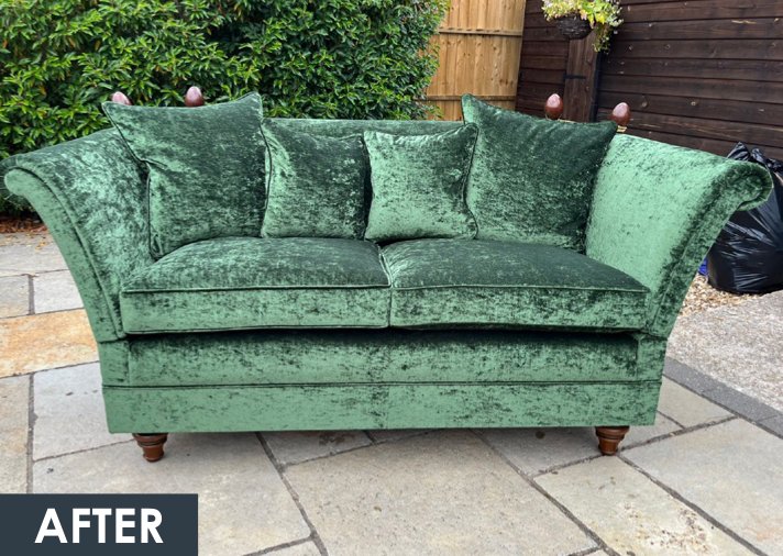 Sofa after upholstery by Nick Jay