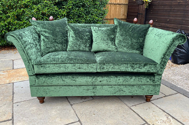 Laura Ashley knoll sofa after upholstery
