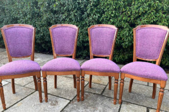 Modern dining chairs recovered